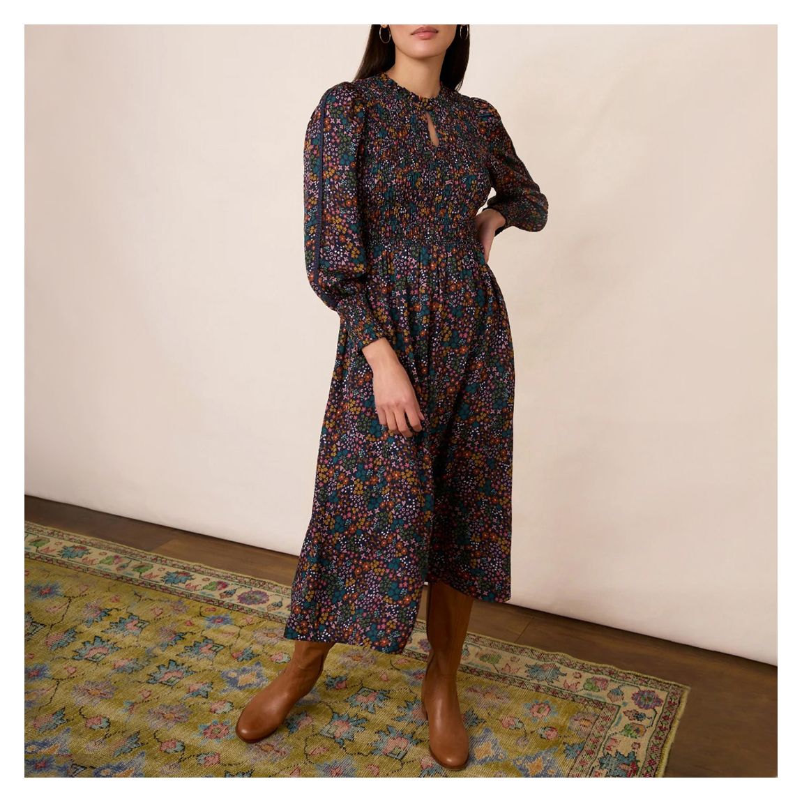 Navy Floral Giselle Dress main product photo
