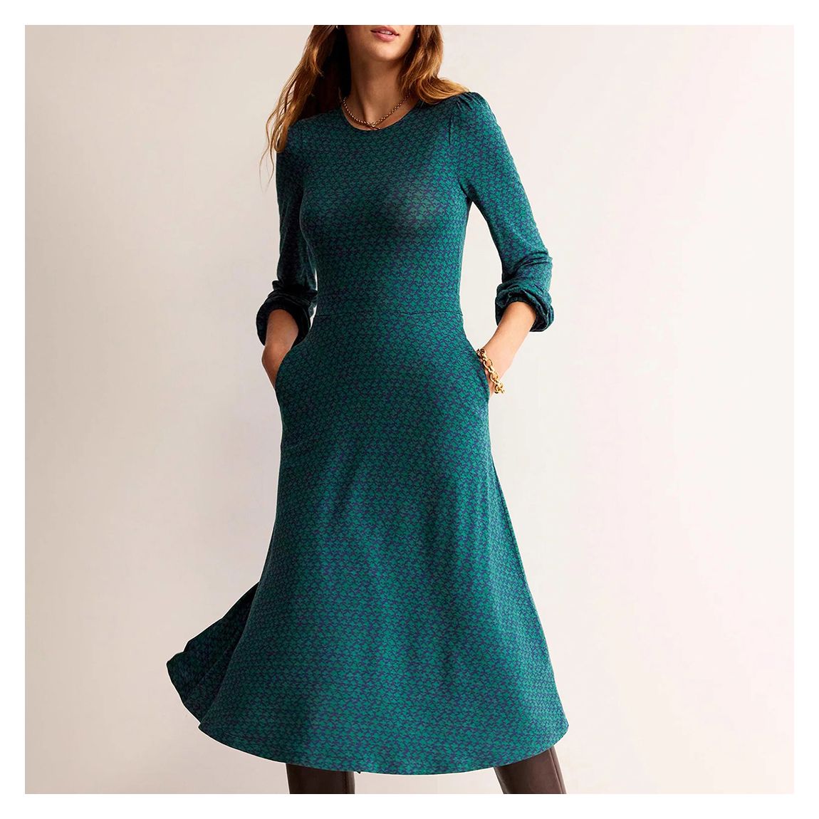 Green Camille Jersey Midi Dress main product photo