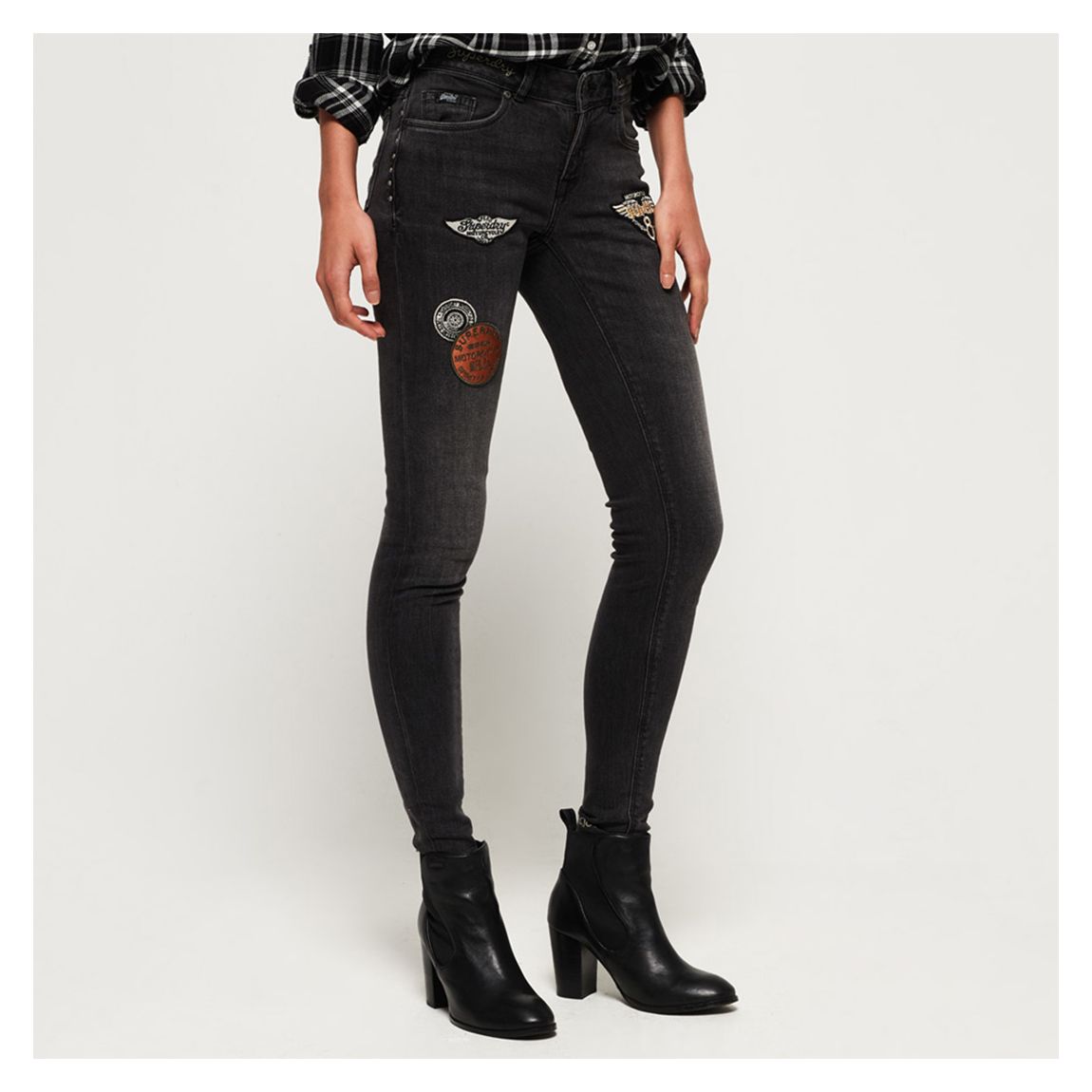 Grey Cassie Skinny Jeans main product photo