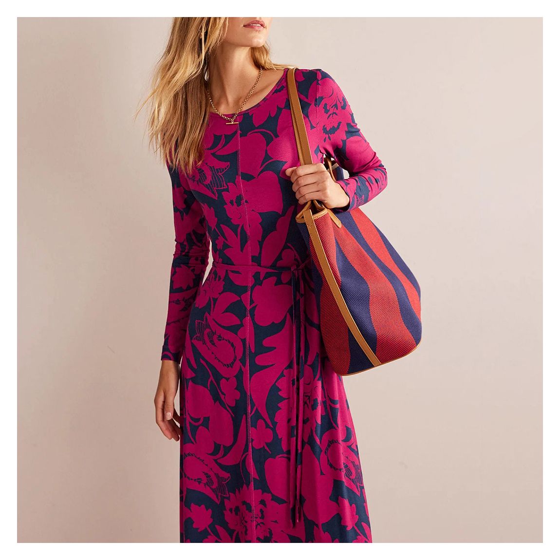Pink Lucy Jersey Midi Dress main product photo