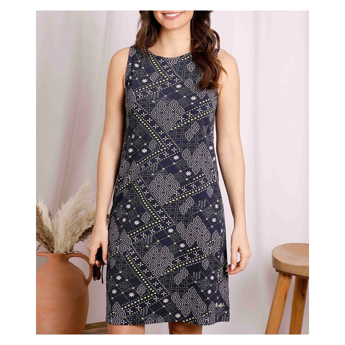 Black Jersey Cotton Shift Dress main product photo