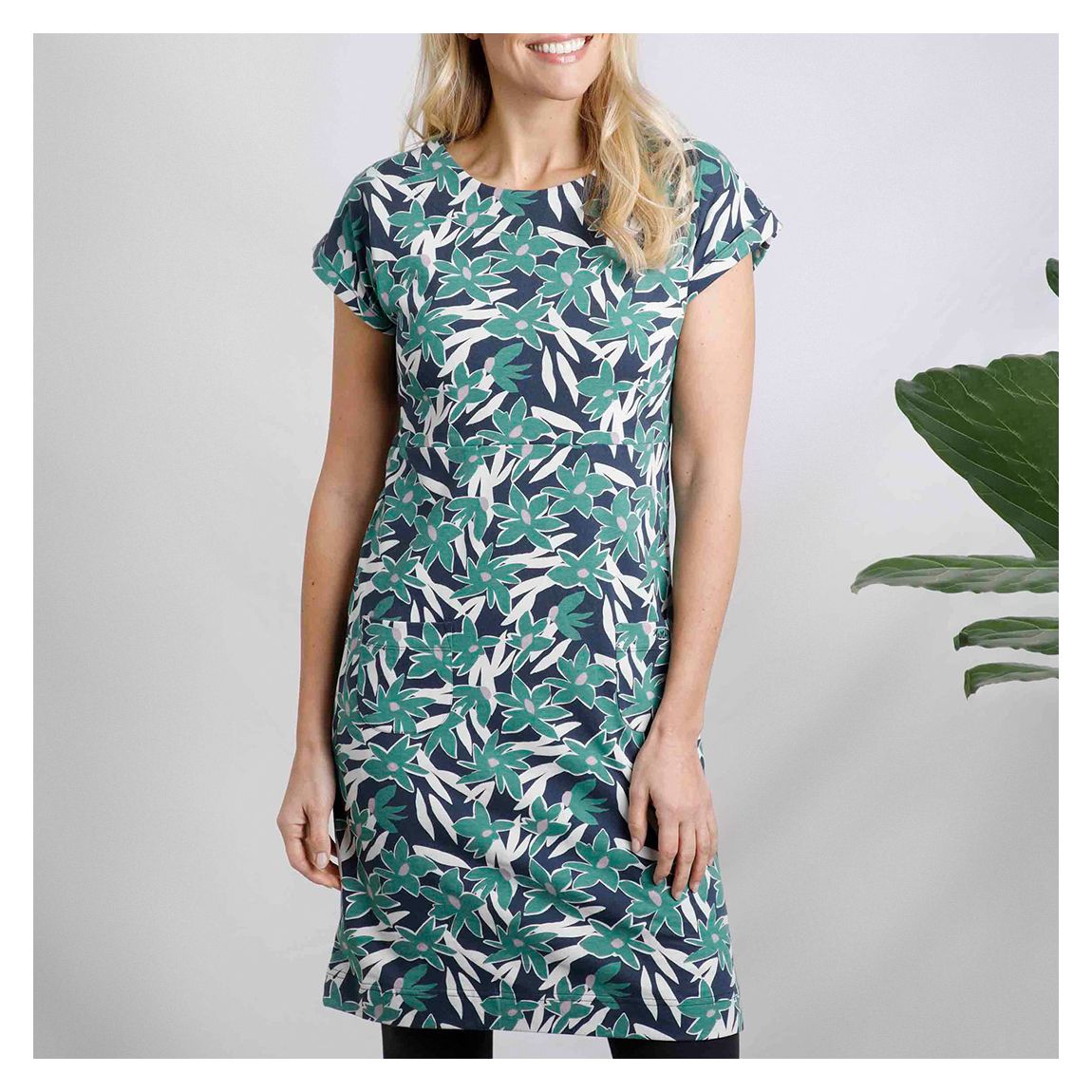 Navy/Green Tallahassee Cotton Dress main product photo