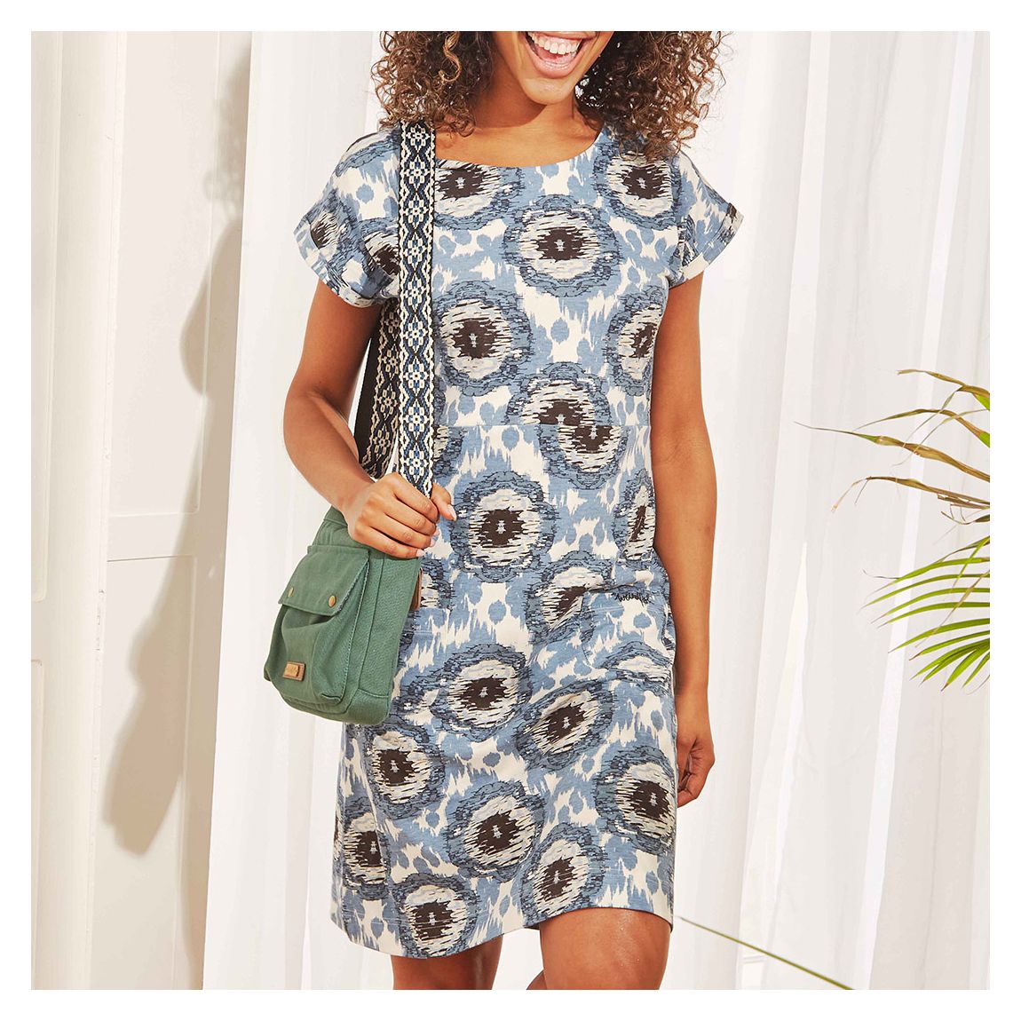 Blue Tallahassee Cotton Dress main product photo