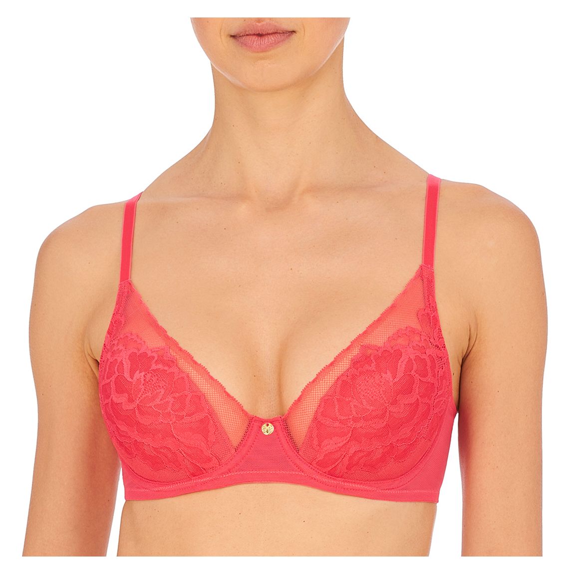 Pink Flora Contour Underwire Bra main product photo