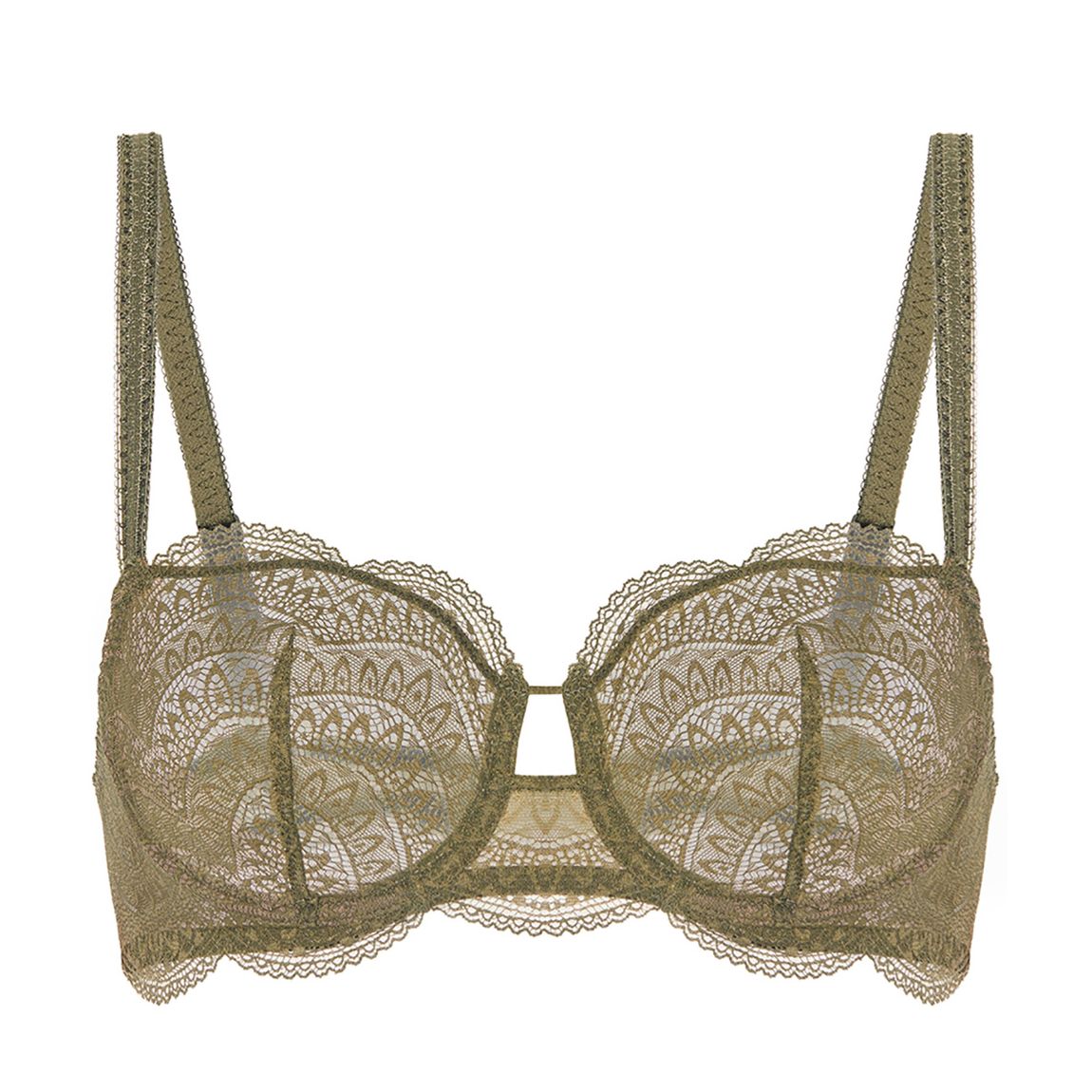 Green Karma Half Cup Bra main product photo