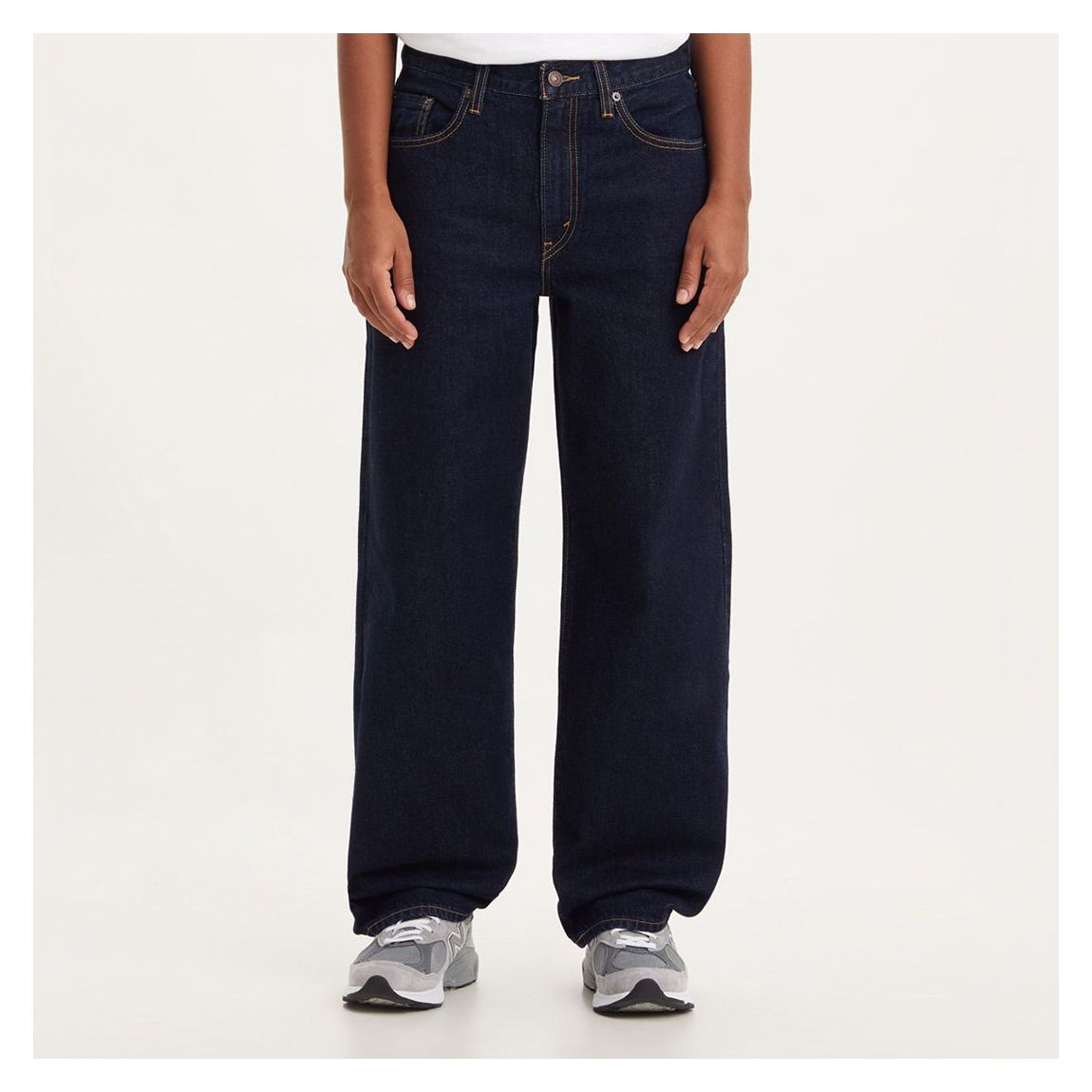Indigo Mid Rise Baggy Jeans main product photo