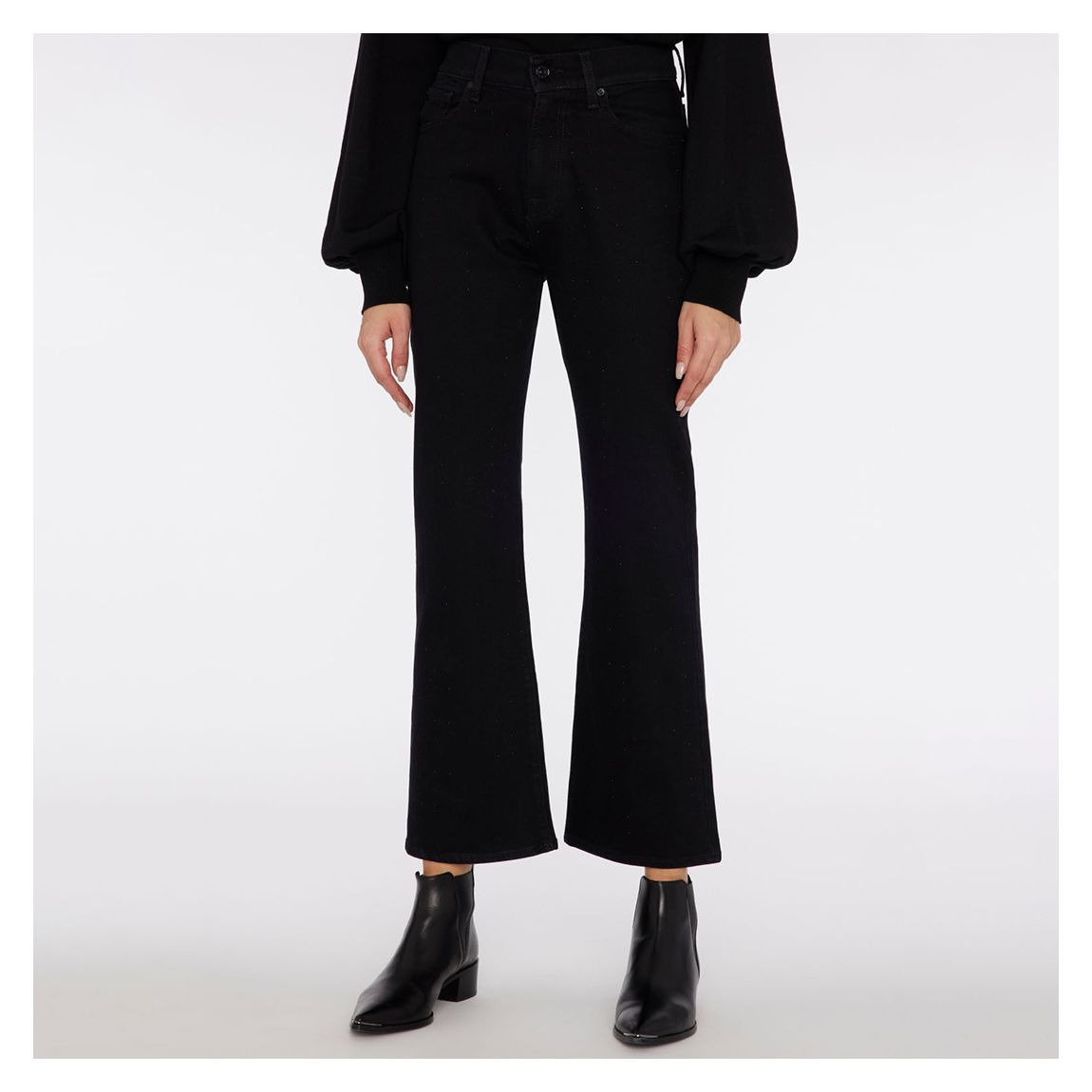 Black Riley Bootcut Stretch Jeans main product photo