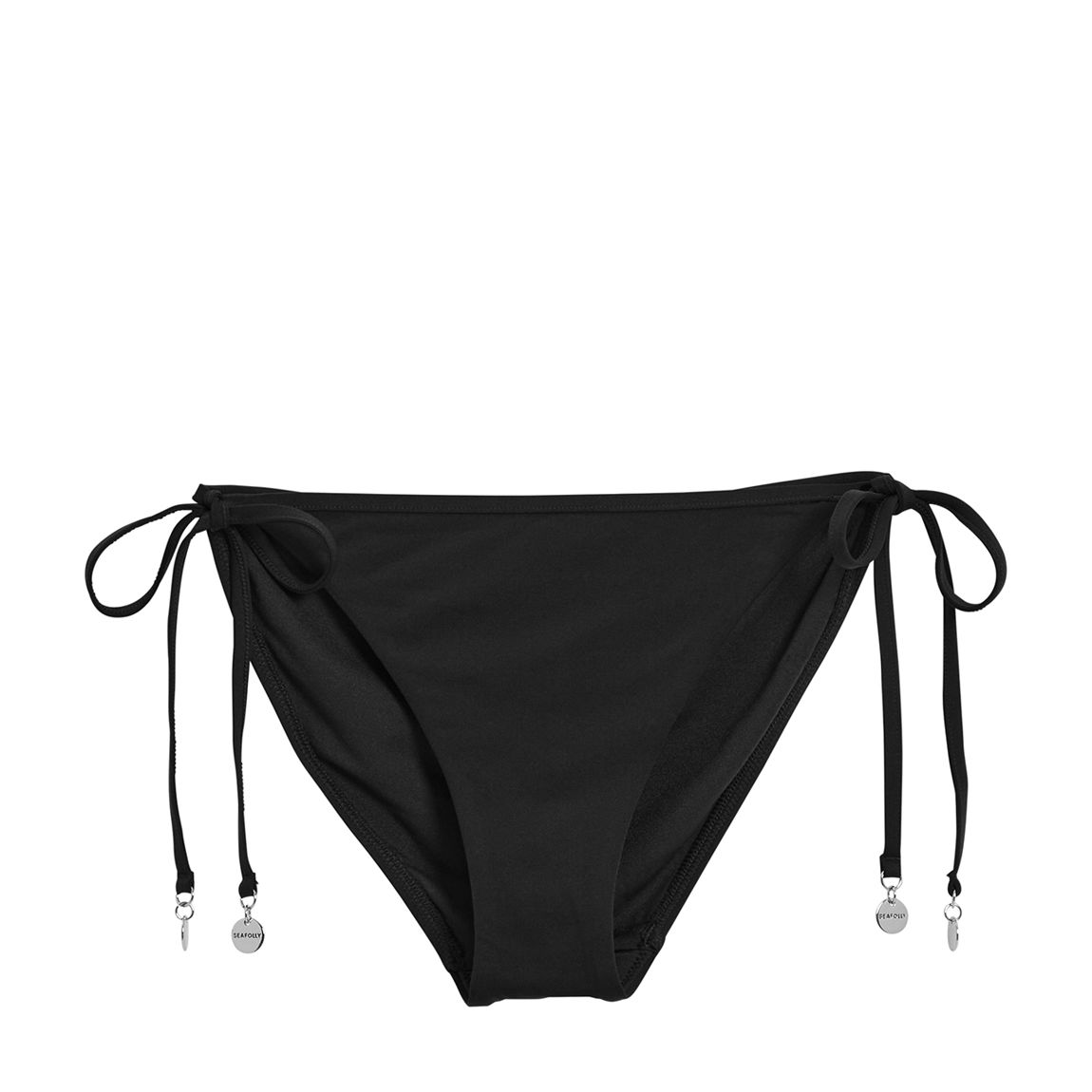 Black Hipster Tie Side Bikini Bottoms main product photo