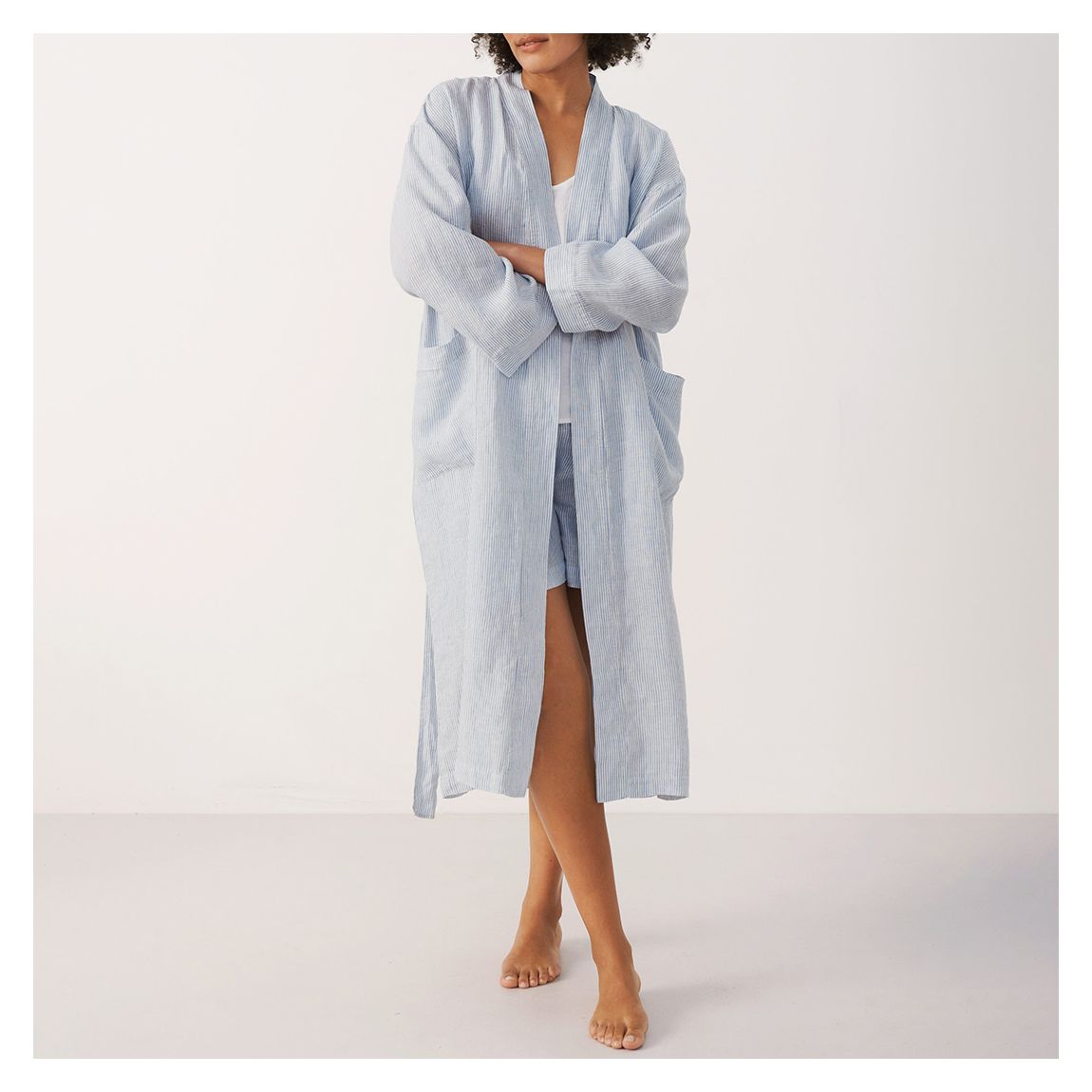 Baby Blue Linen Nightgown main product photo