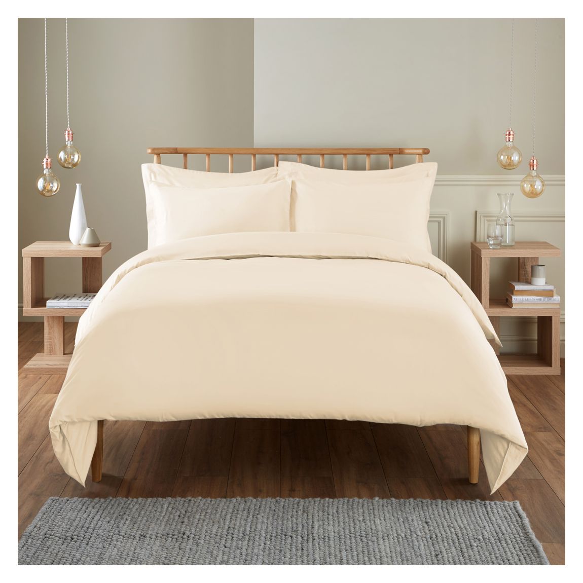 400TC Double Duvet Cover, Cream main product photo