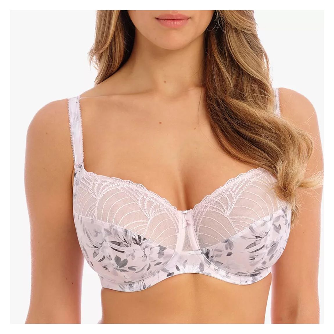 White Adelle Side Support Bra main product photo