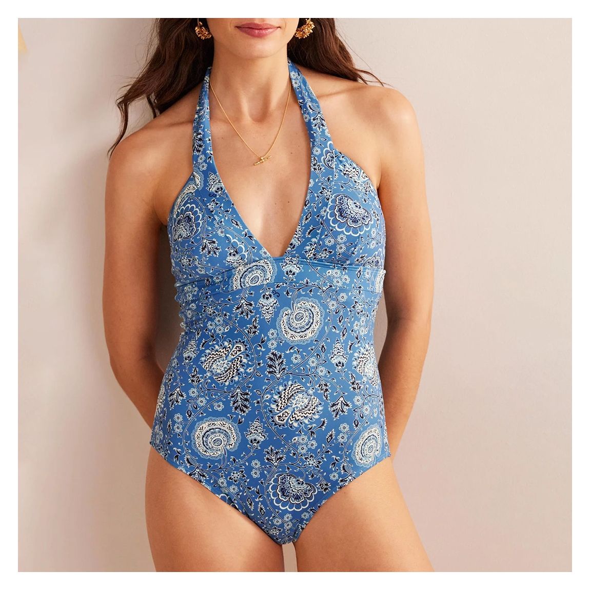 Blue Ithaca Halter Swimsuit main product photo