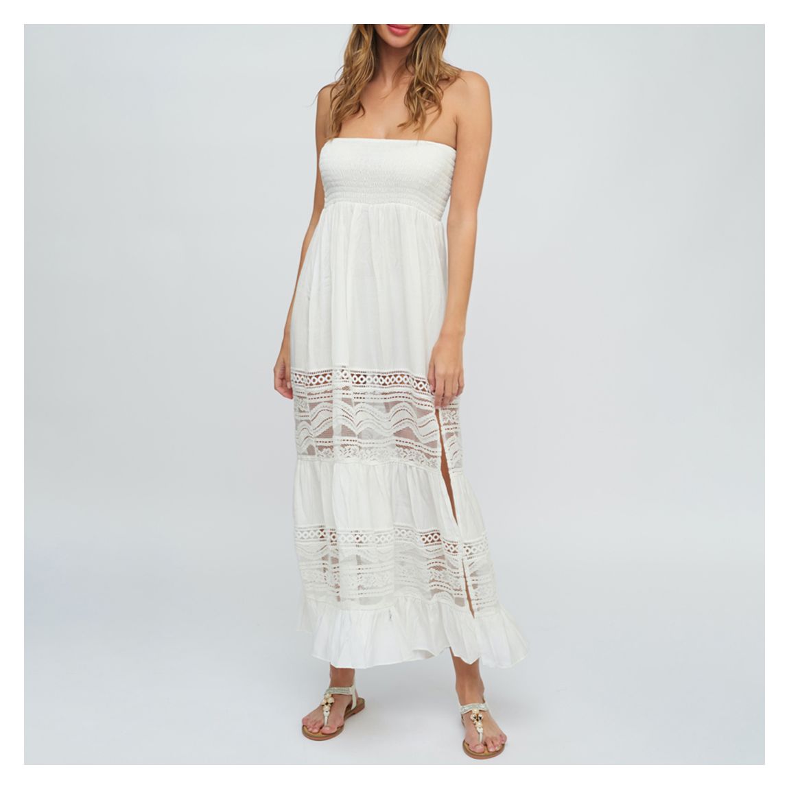 White Vienna Maxi Dress main product photo