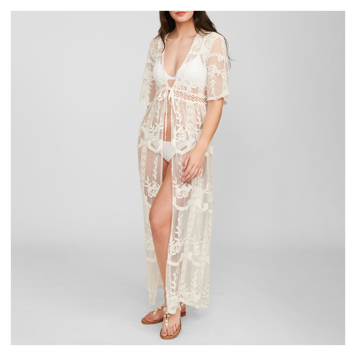 White Positano Kimono main product photo