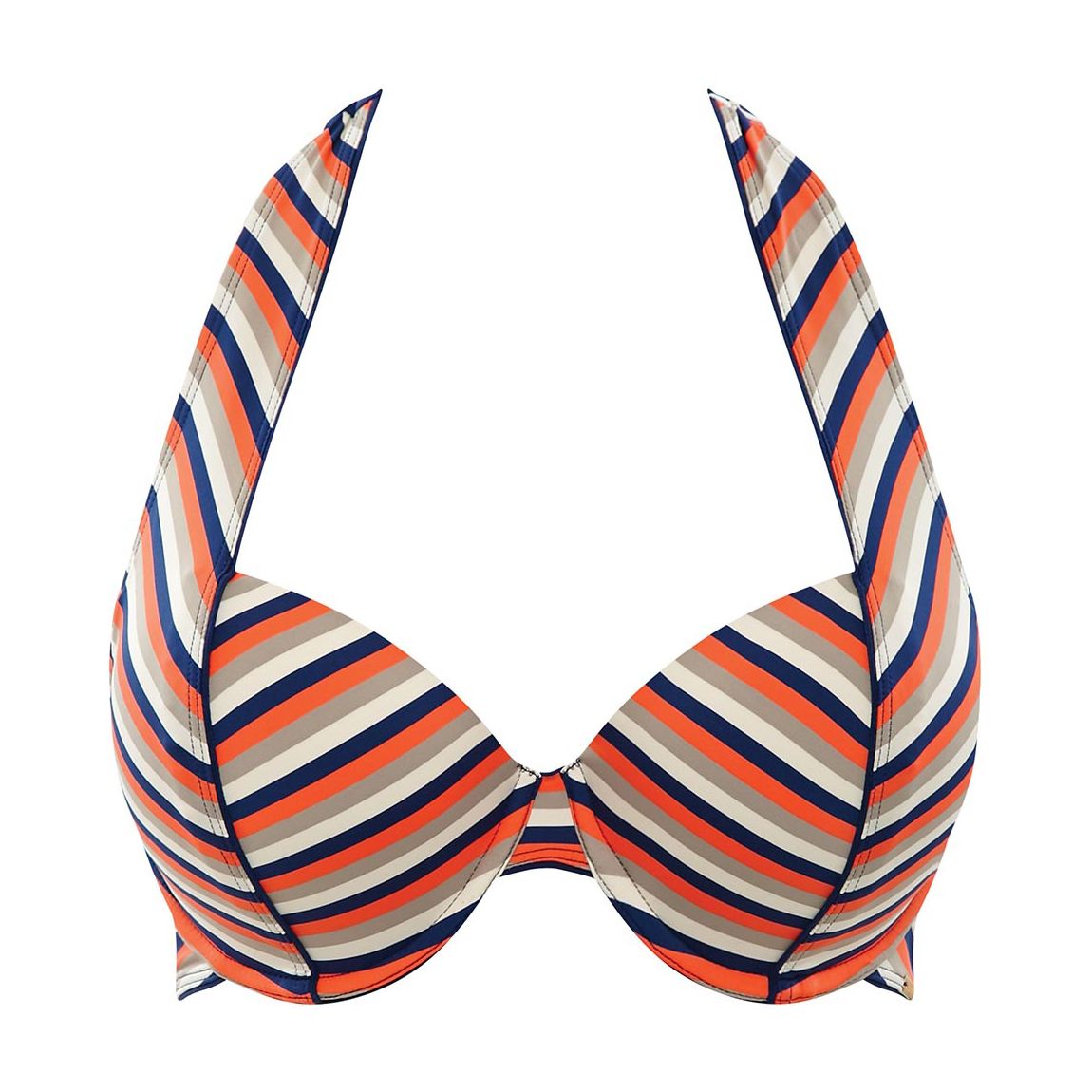 Orange/Multi Summer Halter Bikini Top main product photo