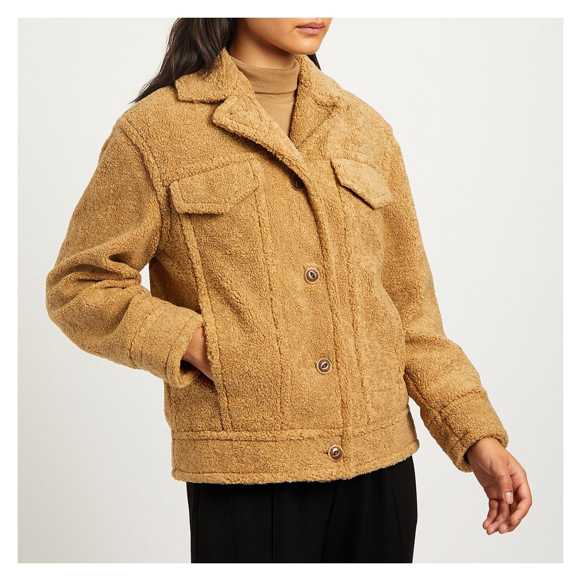 Camel Luxe Sherpa Jacket main product photo