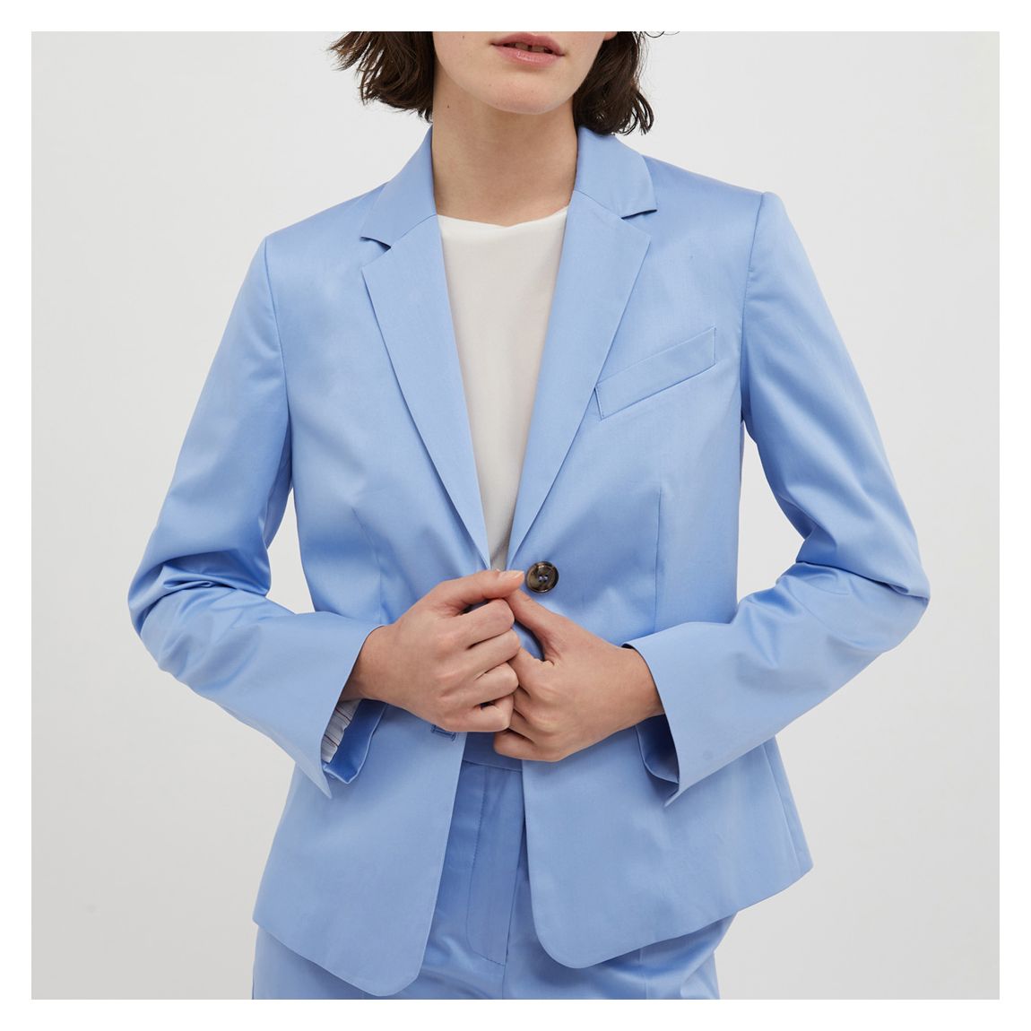 Blue Procura Cotton Blazer main product photo