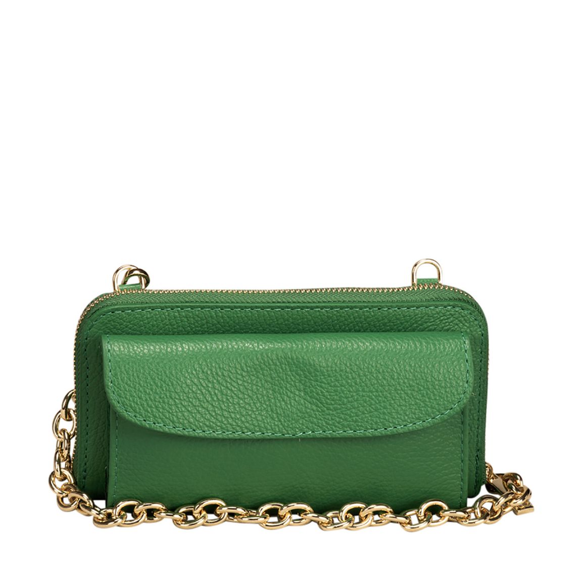 Green Leather Wallet / Top Handle Bag main product photo