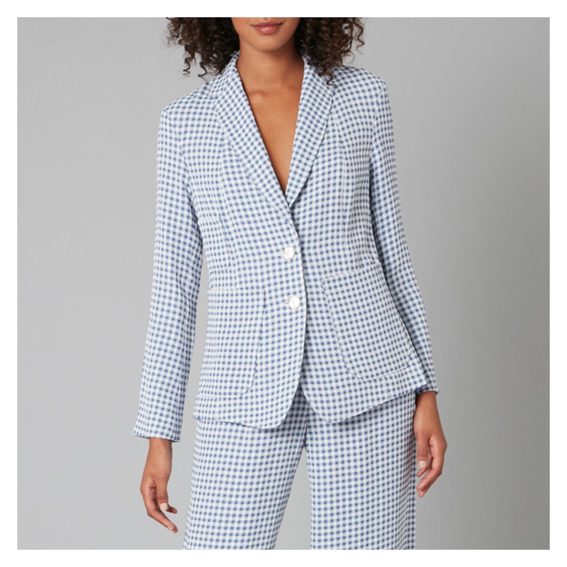 Blue Mabel Checked Blazer main product photo