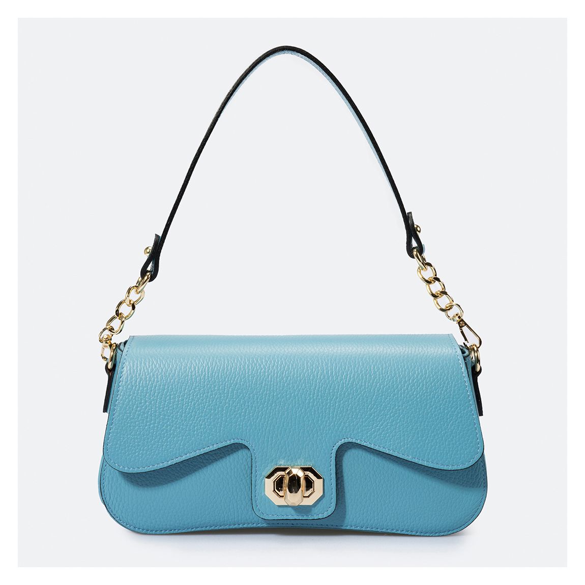 Blue Leather Top Handle Bag main product photo