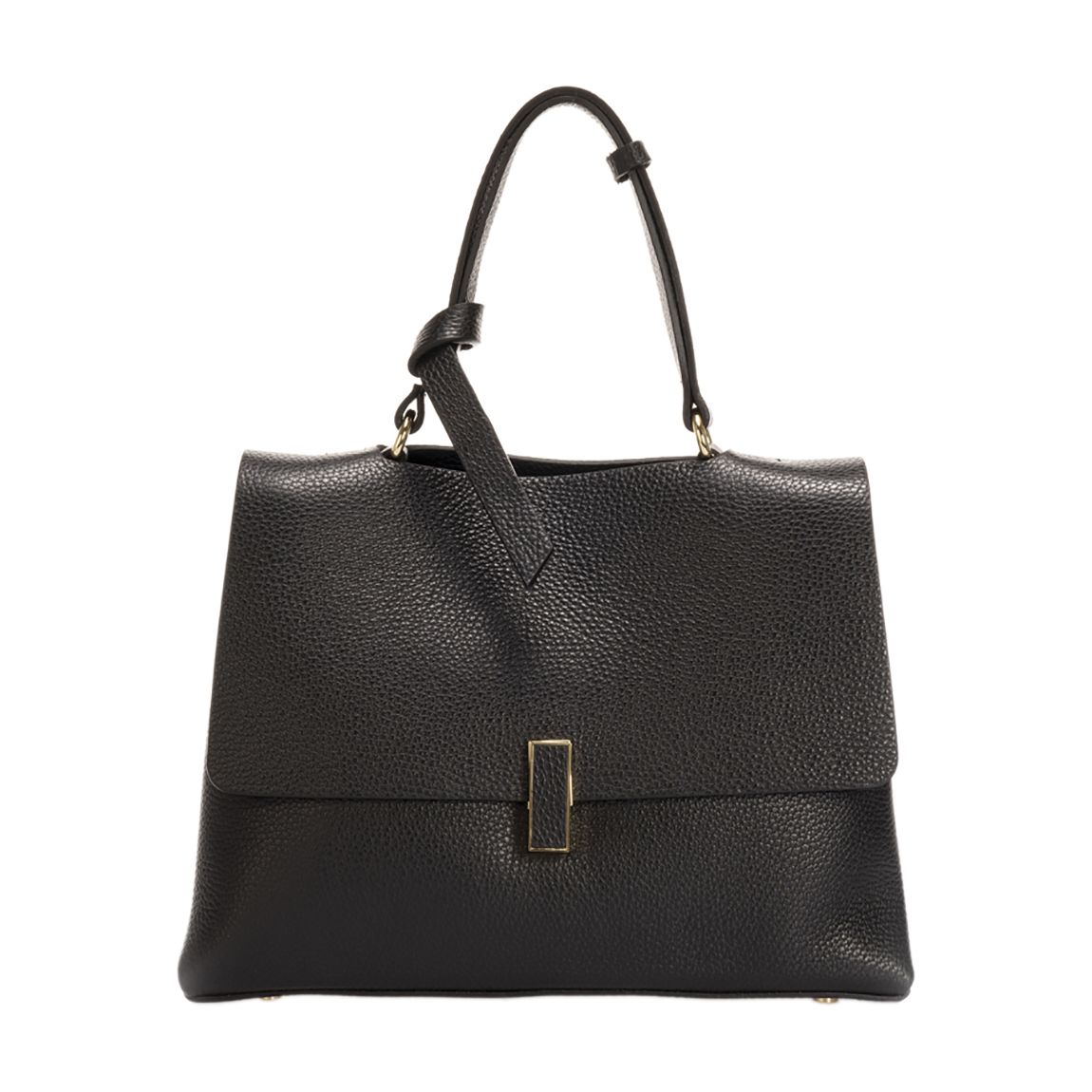 Black Leather Top Handle Bag main product photo