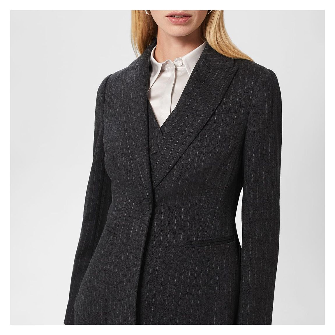 Dark Grey Chelsea Wool Blazer main product photo