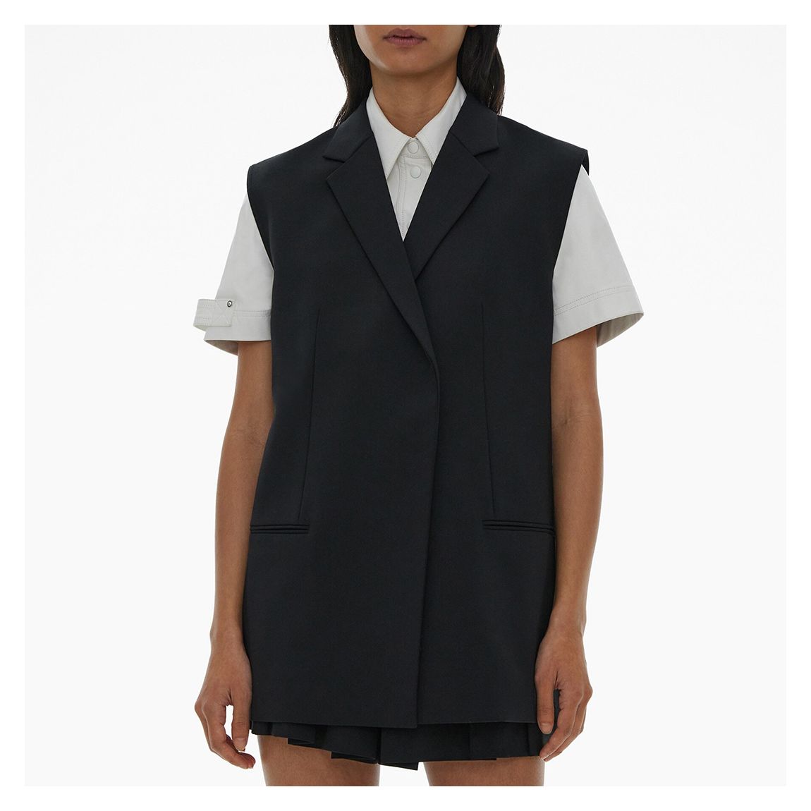 Black Sleeveless Blazer main product photo