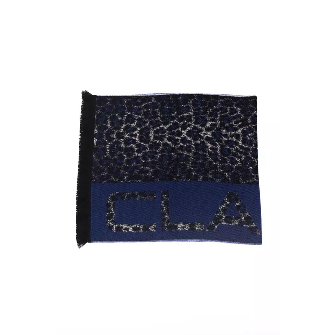 Leopard Print Shawl Classy Winter Scarf - Blue Scarves main product photo