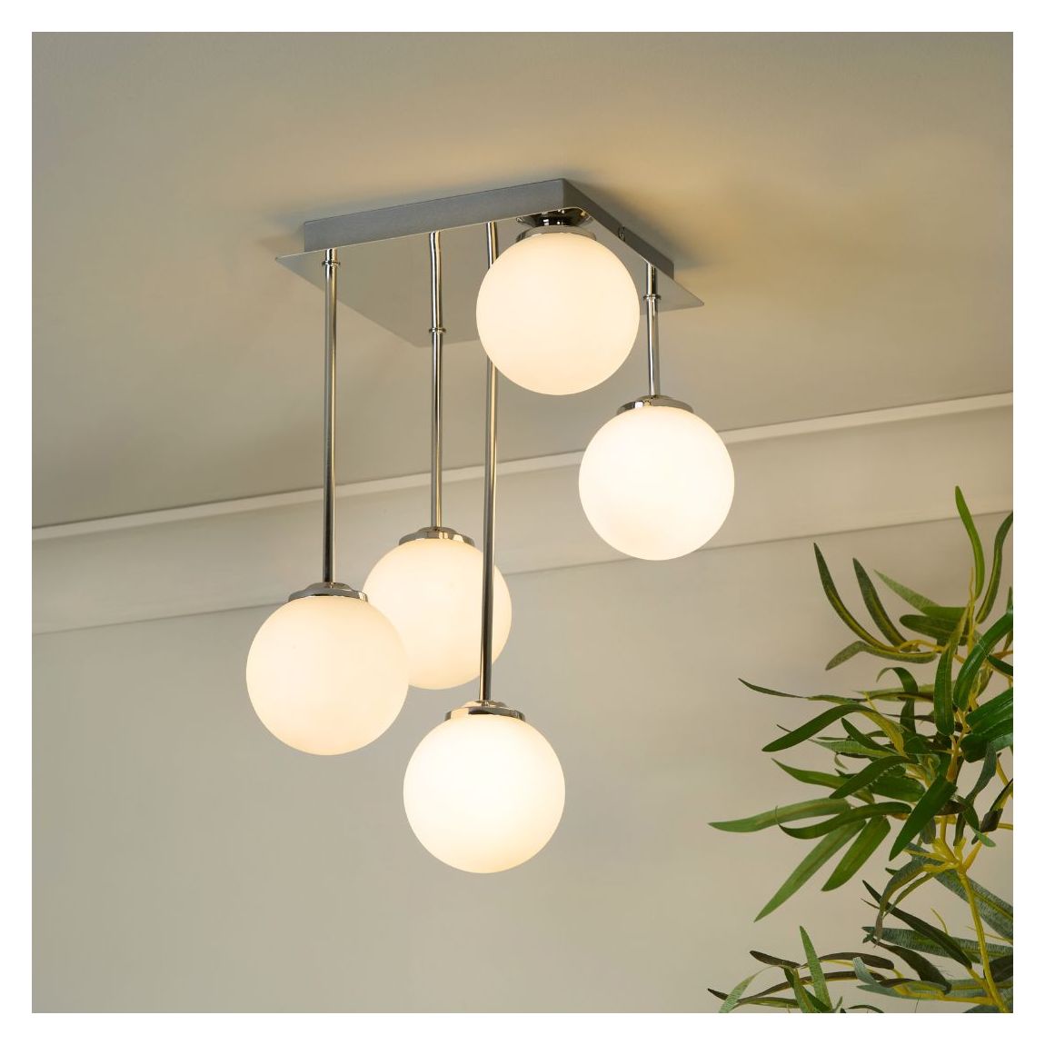 Navarro 5 Light Chrome Semi Flush Ceiling Light main product photo
