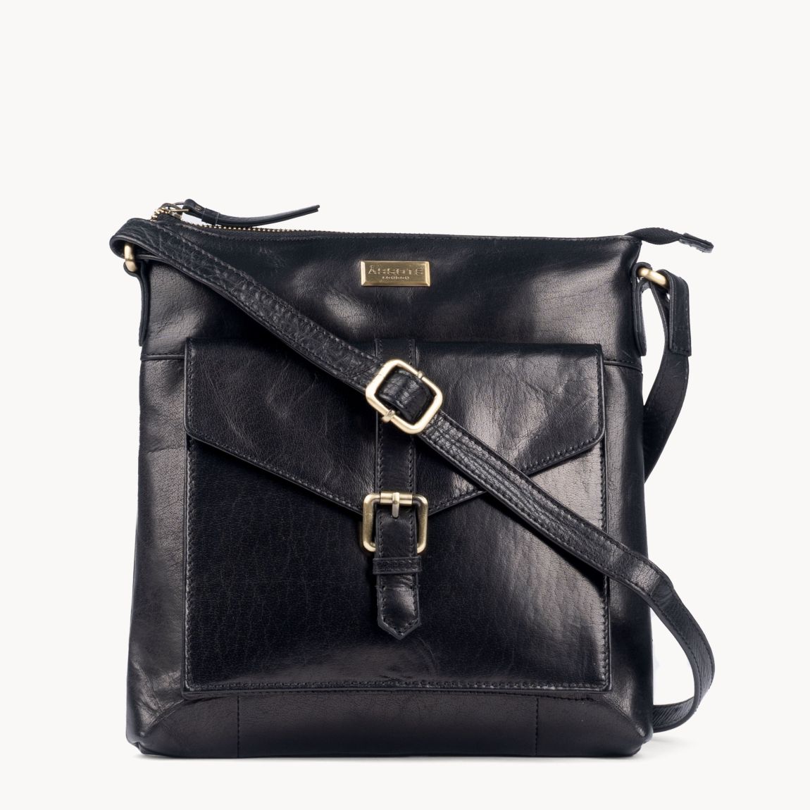 'HOXTON' Vintage Real Leather Crossbody Sling Bag main product photo