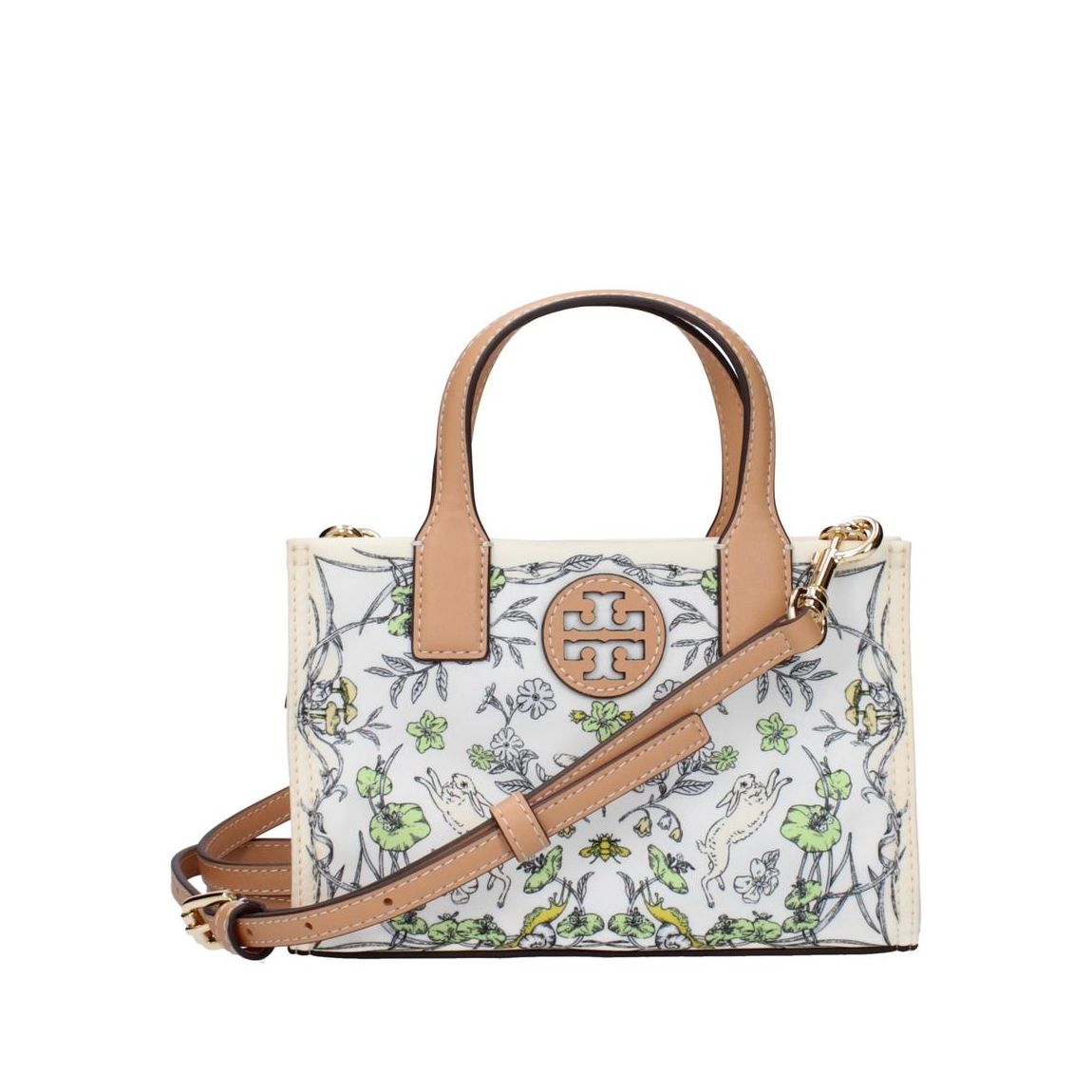 Fabric Handbag with Front Logo and Adjustable Removable Shoulder Strap main product photo