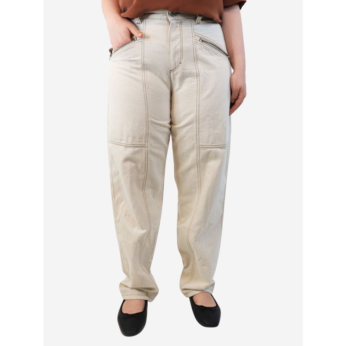 Cream Fanny jeans main product photo