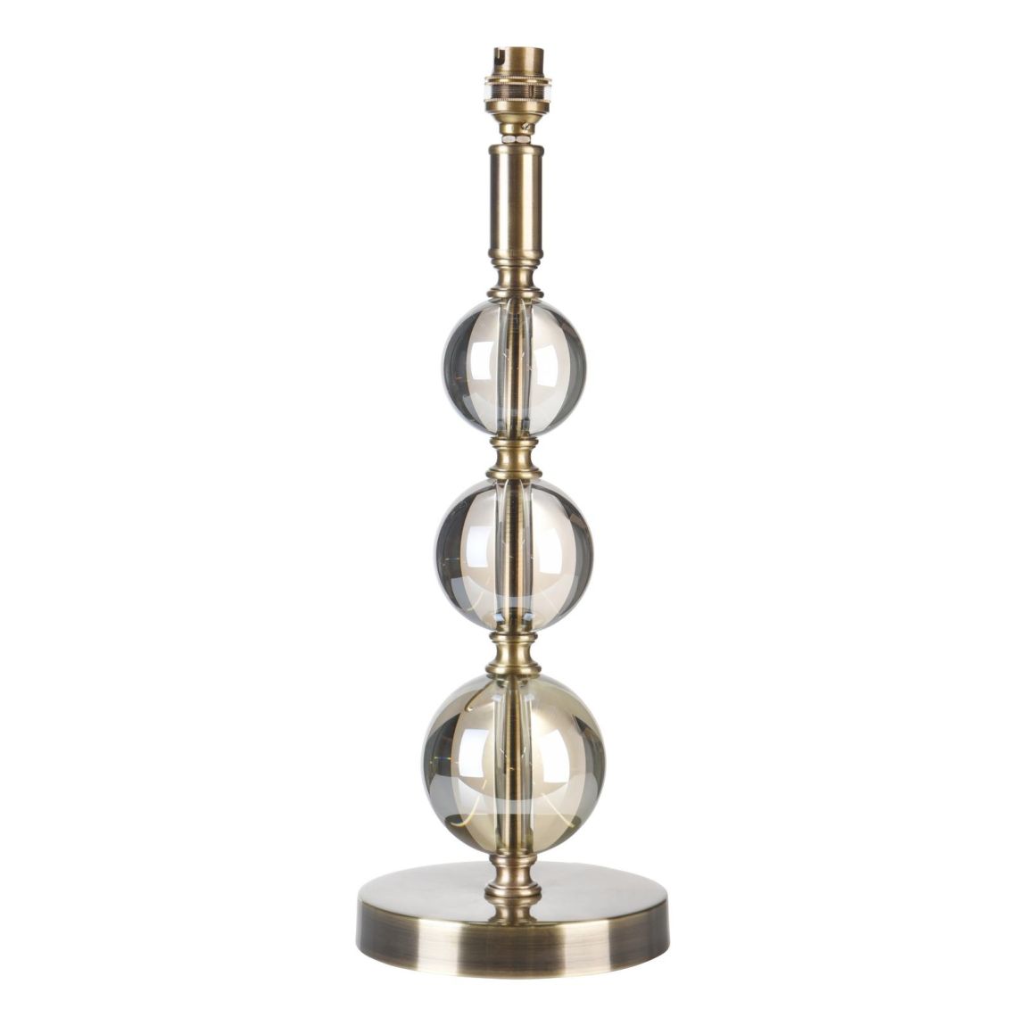 Laura Ashley Selby Grande Table Lamp Amber Glass and Antique Brass Base Only main product photo