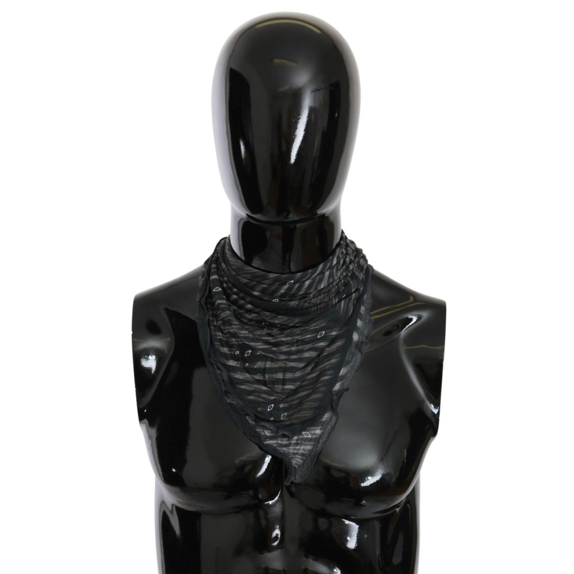 Costume National Bandana Scarf Wo - Black Scarves main product photo