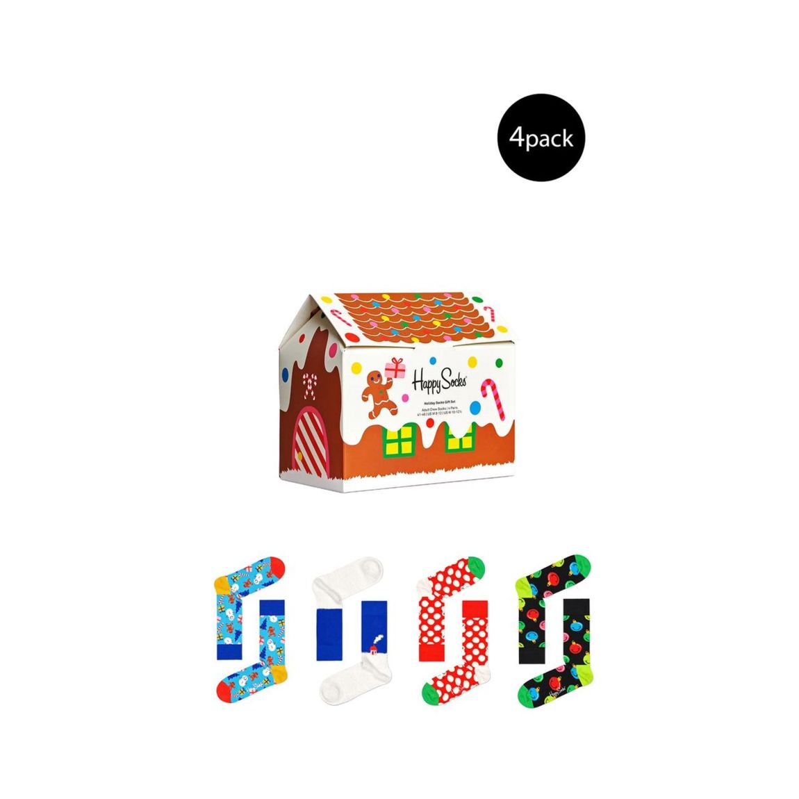 Holiday Socks Gift Set Gingerbread House Style Wo - Red Pantyhose main product photo