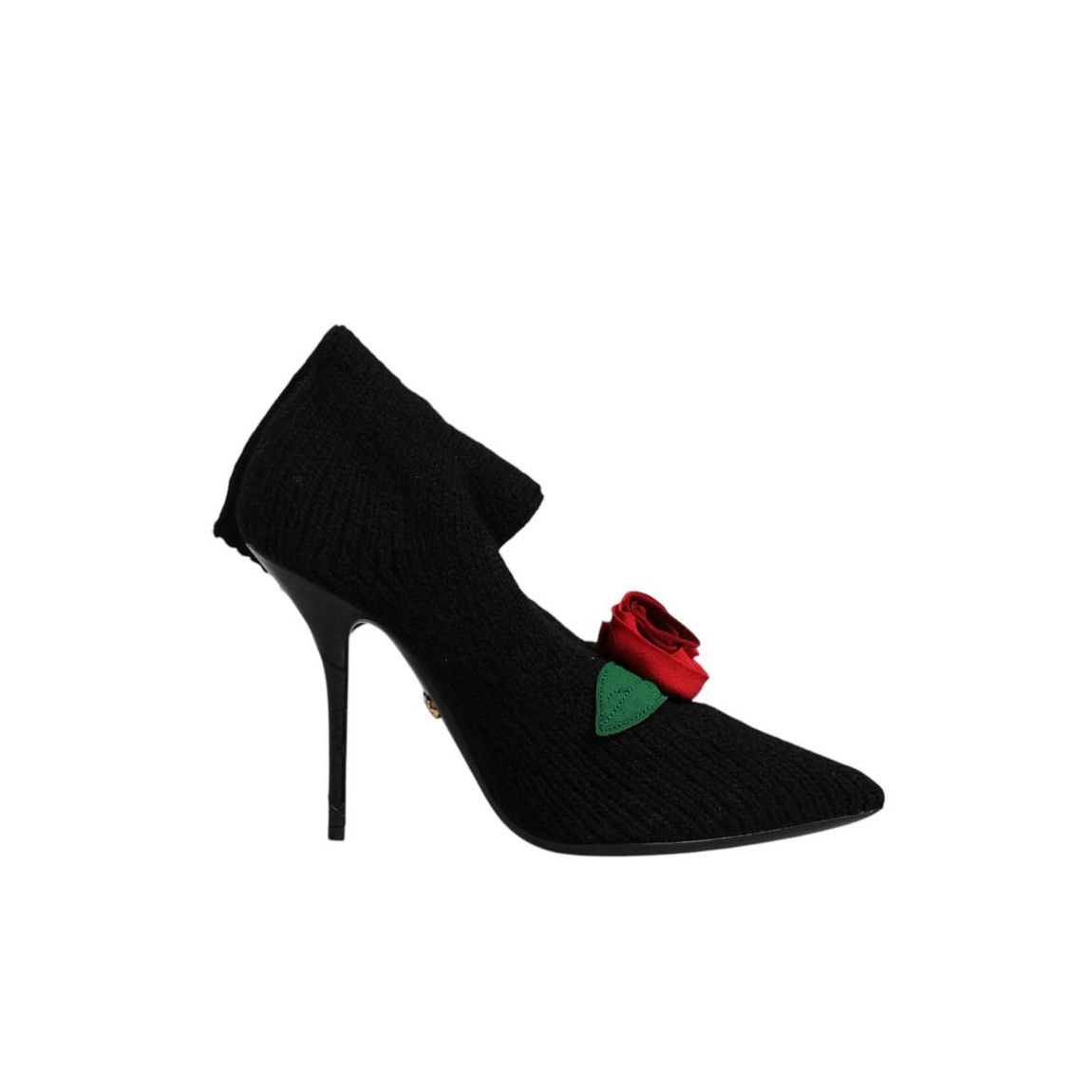Stiletto Heels Mid Calf Boots with Embellishts Wo - Black main product photo