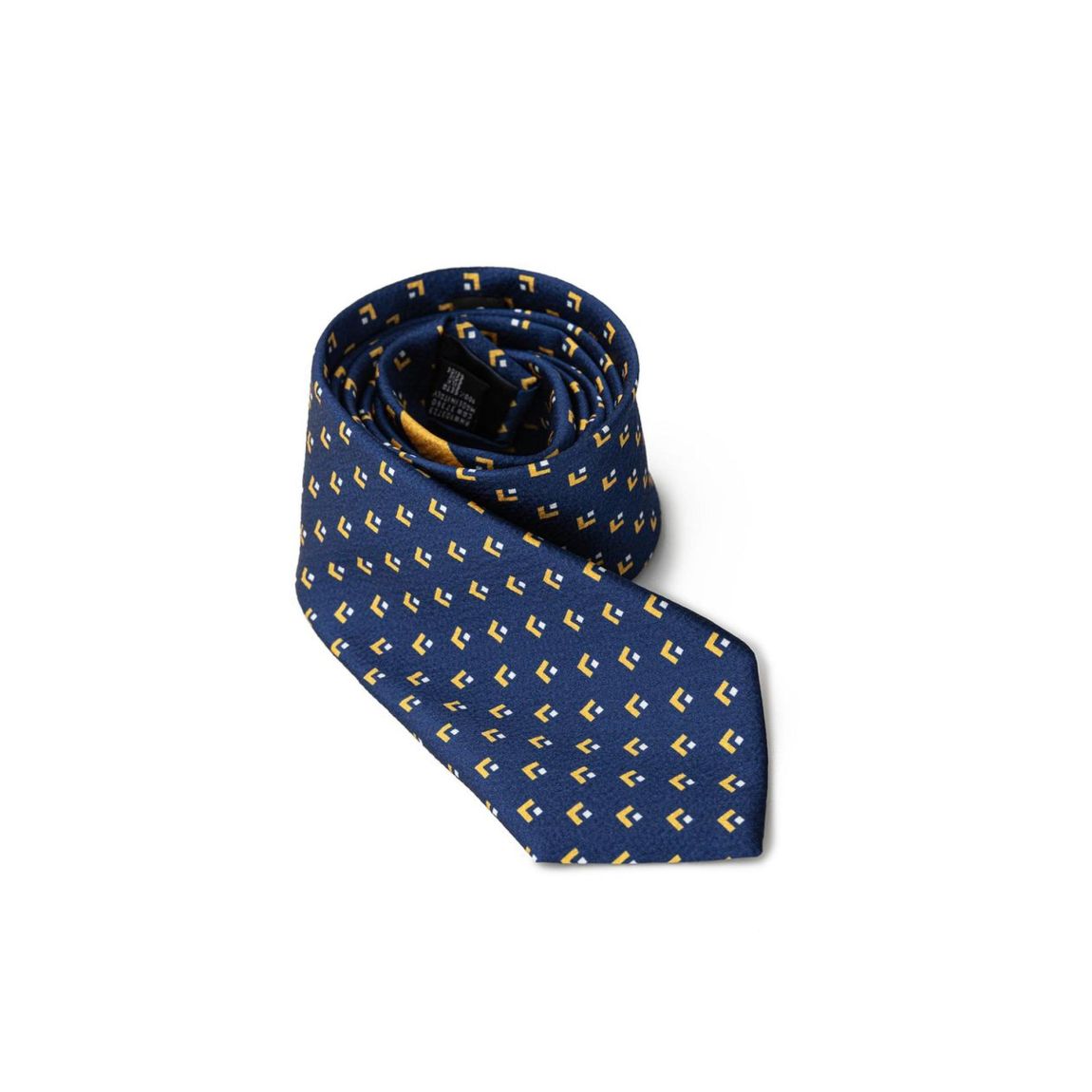 Geometric Pattern Silk Tie - Blue Ties main product photo