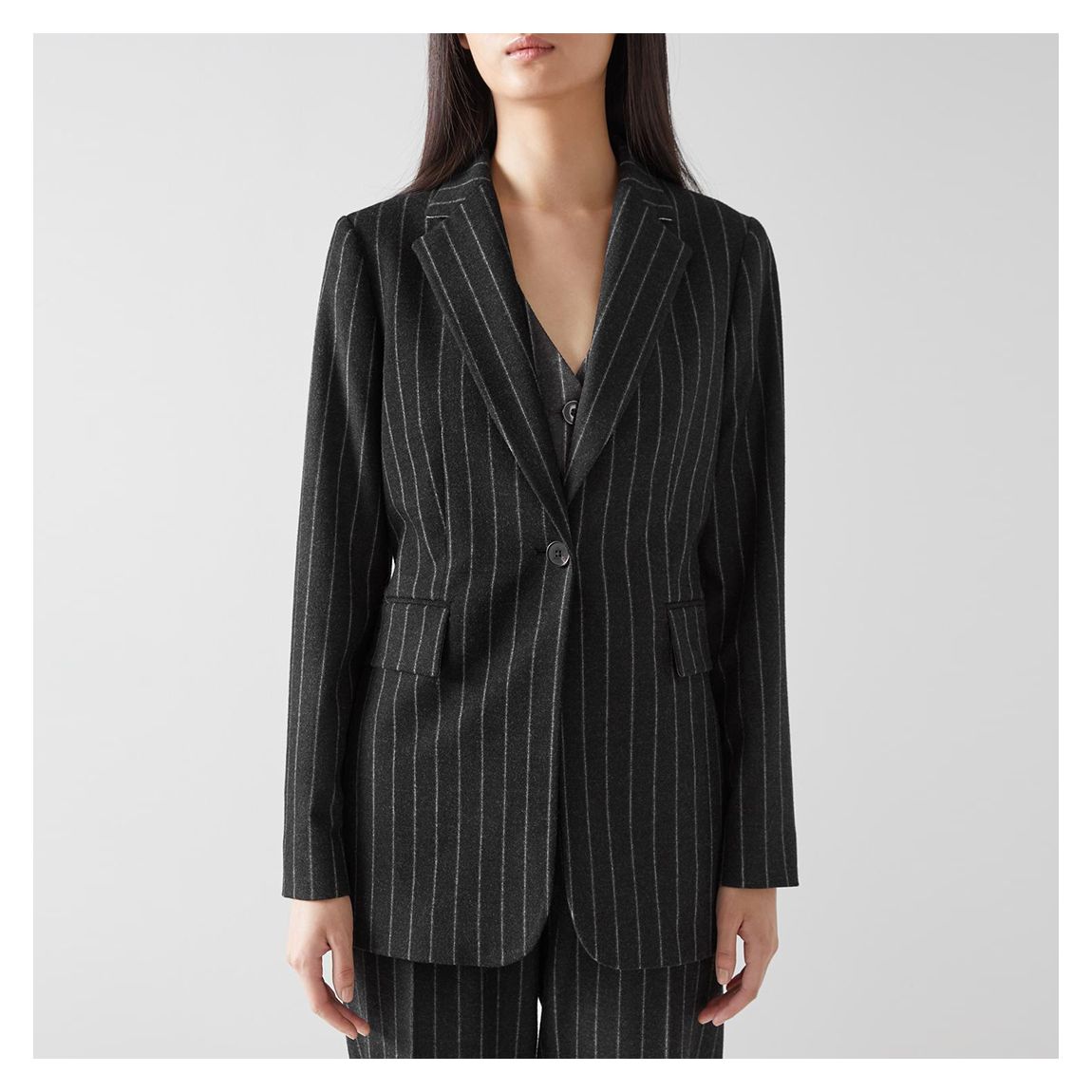Grey Pin Stripe Nicholson Blazer main product photo
