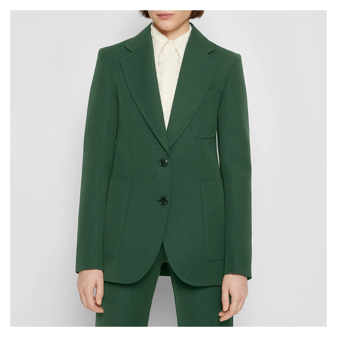 Green Wool Fitted Jacket main product photo