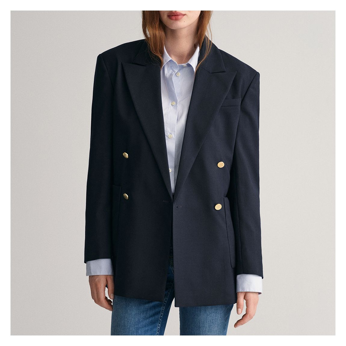 Navy Regular Club Wool Blend Blazer main product photo