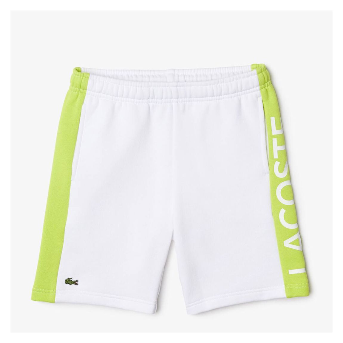 Teen's White/Green Elasticated Shorts main product photo