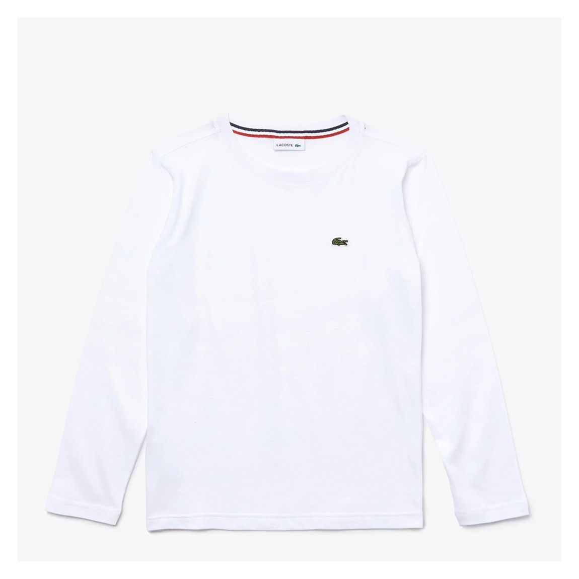 Kid Boy's White Long Sleeve Cotton Top main product photo