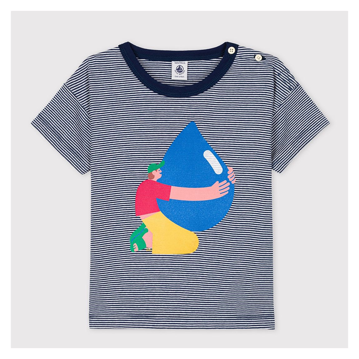Navy Stripe Graphic T-Shirt main product photo