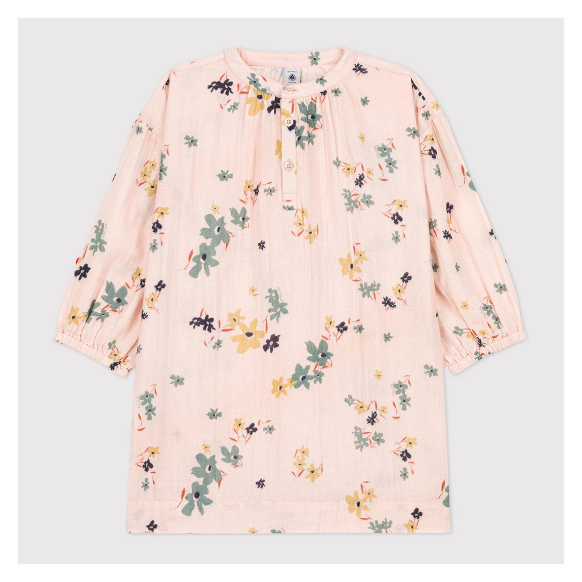 Pink Floral Print Cotton Dress main product photo