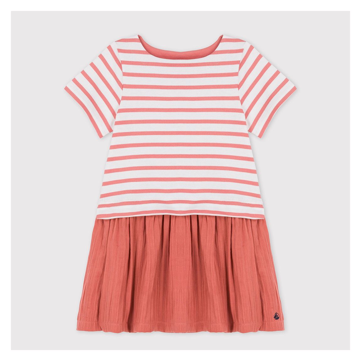 Red Stripe Boat Neck Dress main product photo