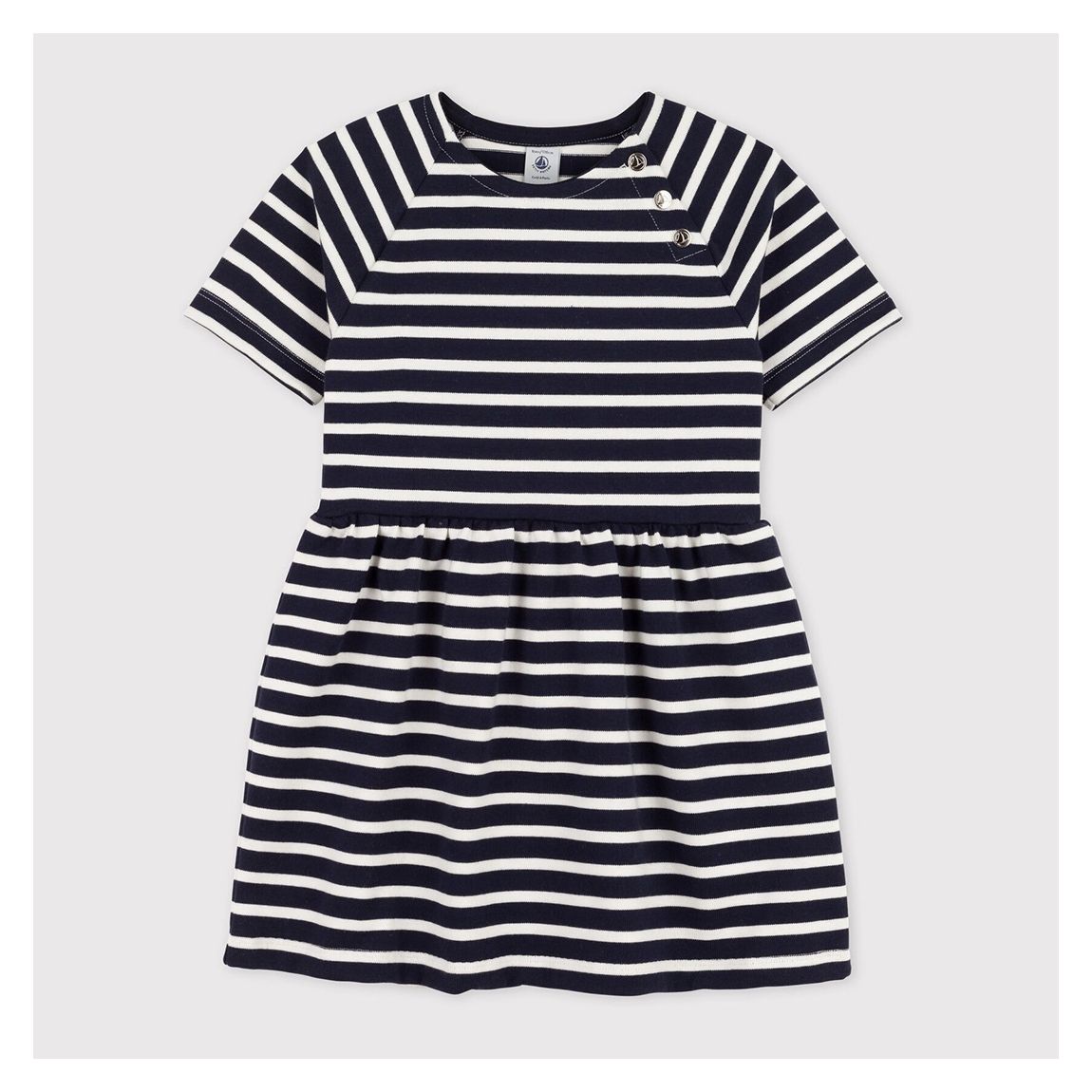 Navy Stripe Popper Dress main product photo