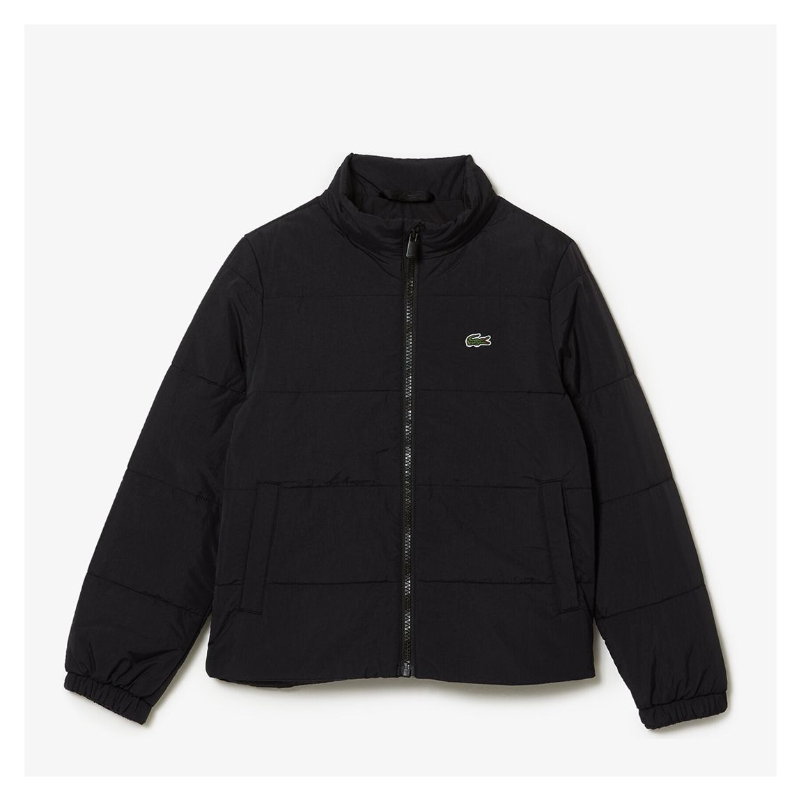 Teen's Black Quilted Zip Jacket main product photo