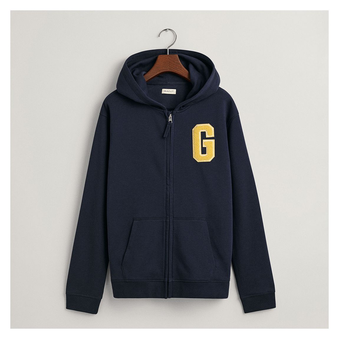 Teen's Navy Relaxed Cotton Blend Zipped Hoodie main product photo