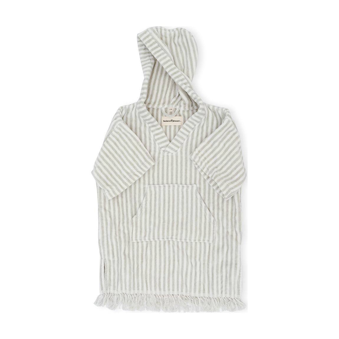 The Kids Poncho, Ages 8-12 Laurens Sage Stripe main product photo
