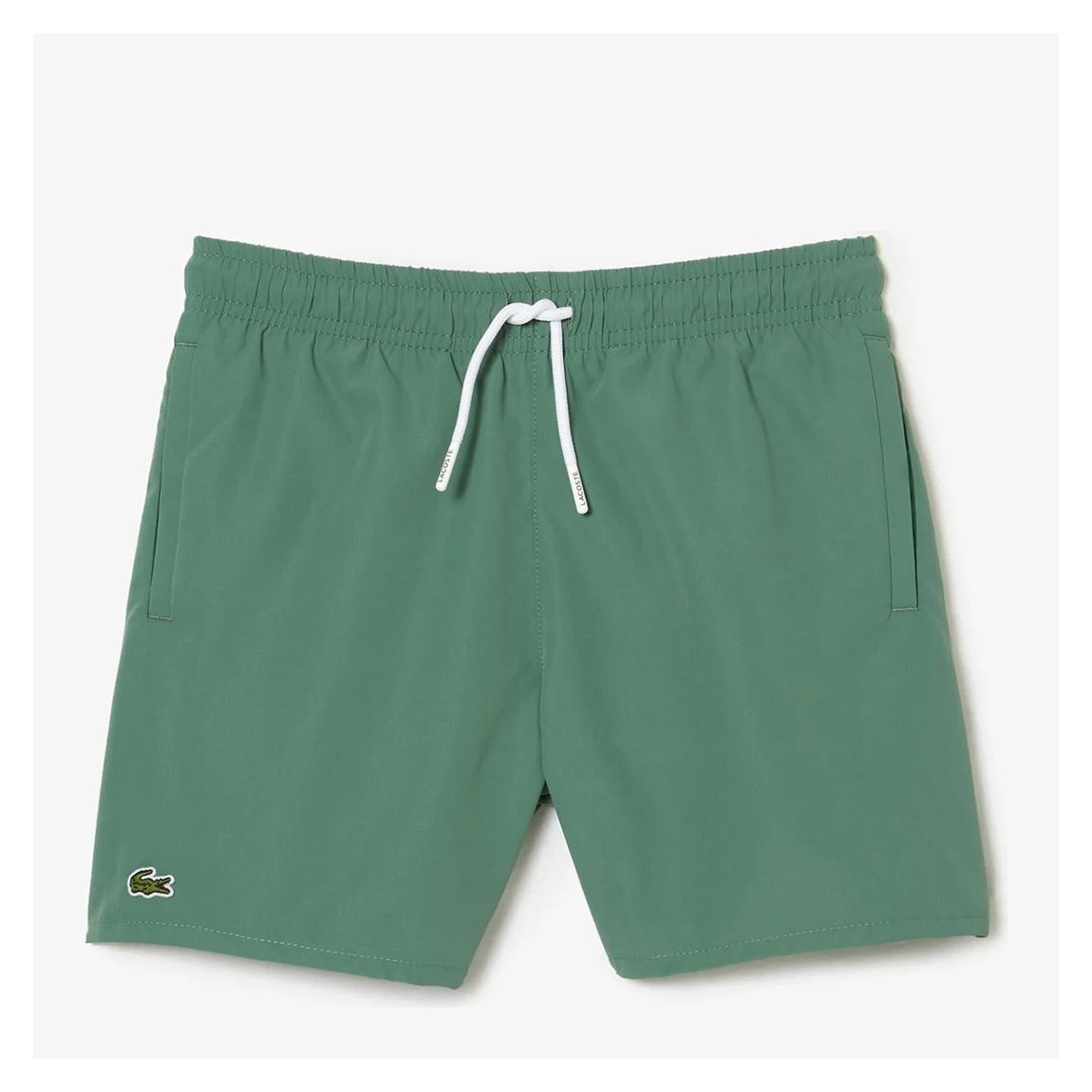Teen Boy's Green Logo Swim Shorts main product photo